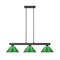Z-Lite Cobalt Billiard, 3-Light, 14 In.W x 46 In.L x 8 In.H, Matte Black/Green 152MB-PGR - alternate 3